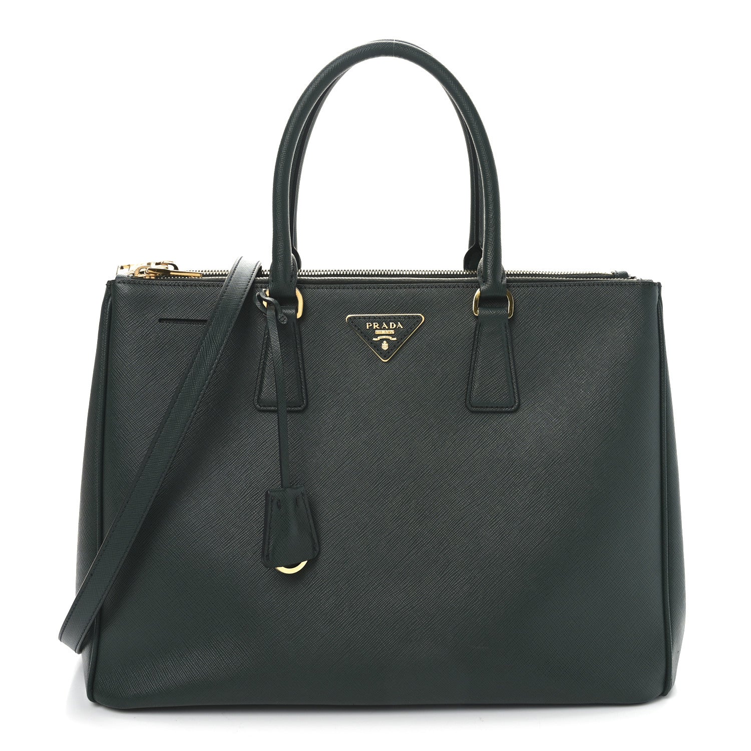 Prada Saffiano Lux Large Galleria Double Zip Tote Ottanio 1 of 8