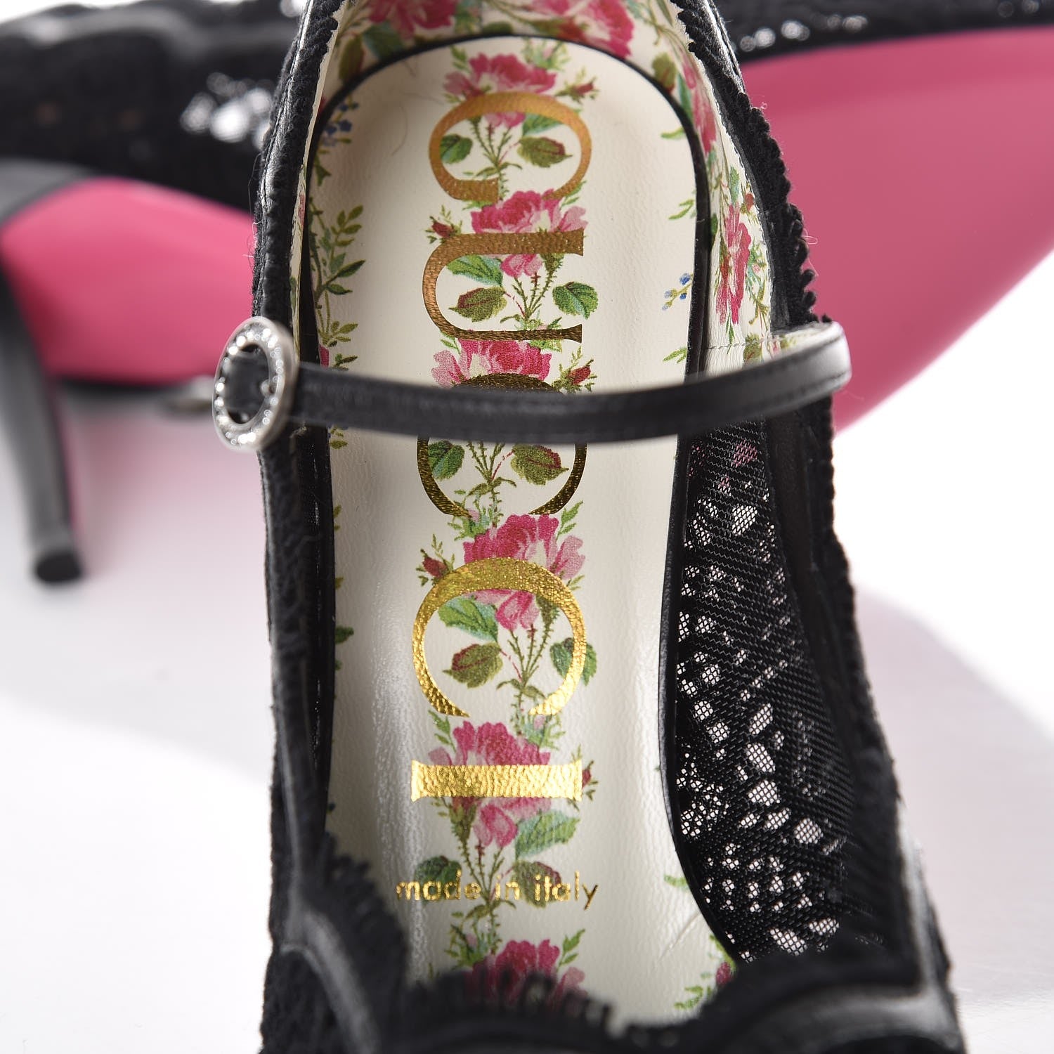 Gucci Lace Pizzo Venice Pumps 36 Black 6 of 8