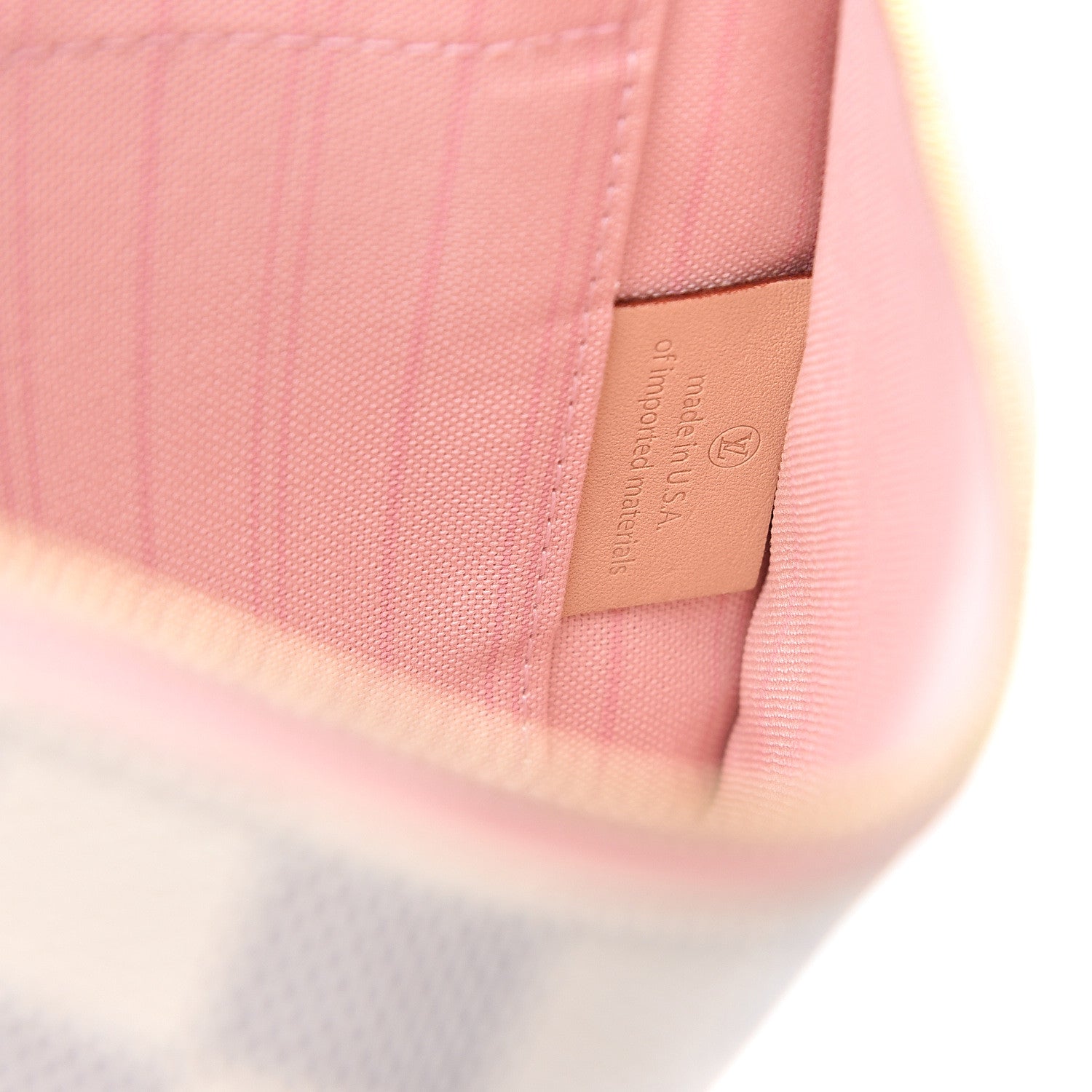 Louis Vuitton Damier Azur Neverfull MM GM Pochette Rose Ballerine 6 of 8