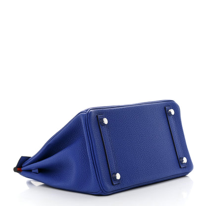 Hermes Togo Verso Birkin 25 Bleu Royal Capucine 5 of 18