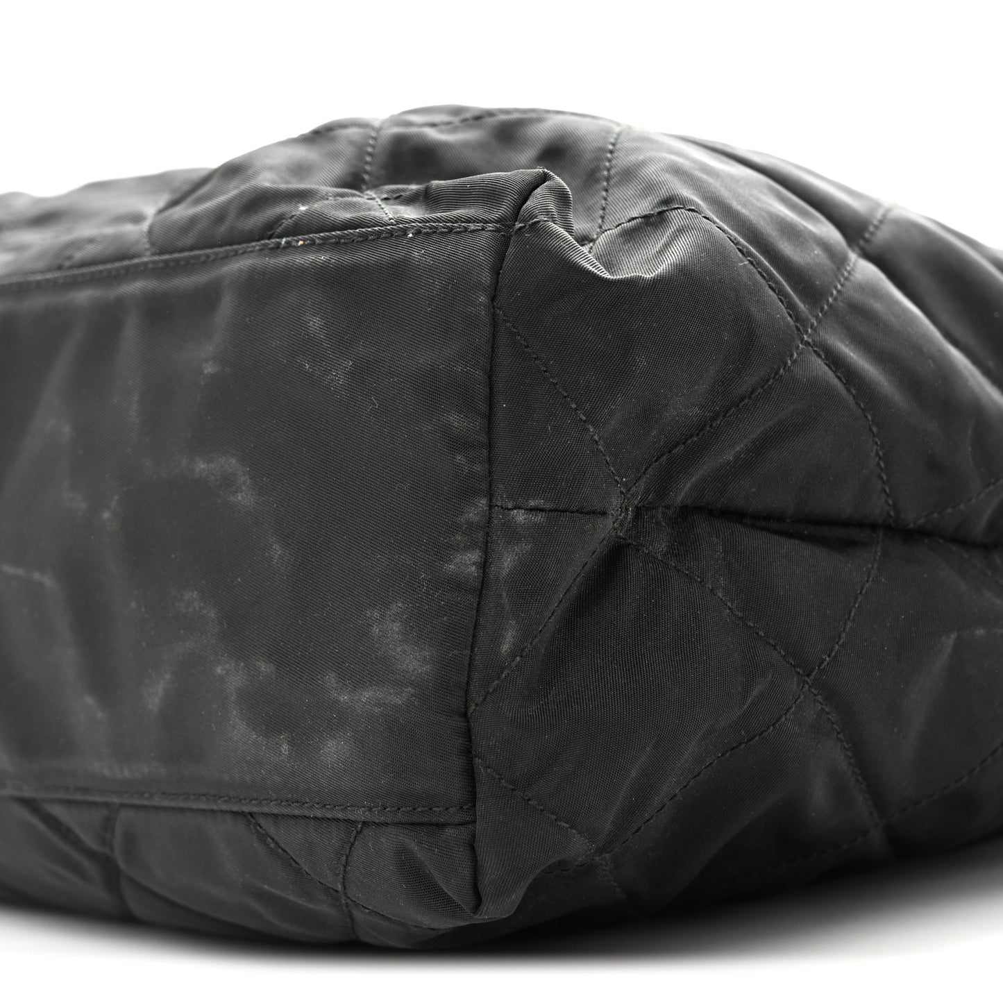 Nylon Tessuto Impuntu Quilted Tote Black