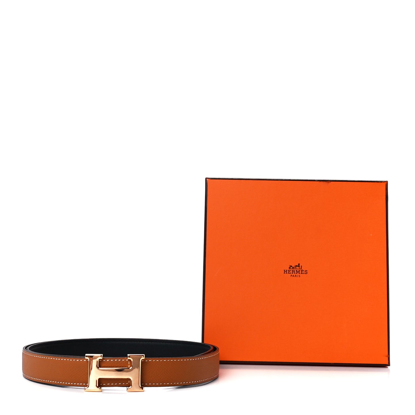 Swift Epsom 24mm Mini Constance H Belt 90 36 Black Gold