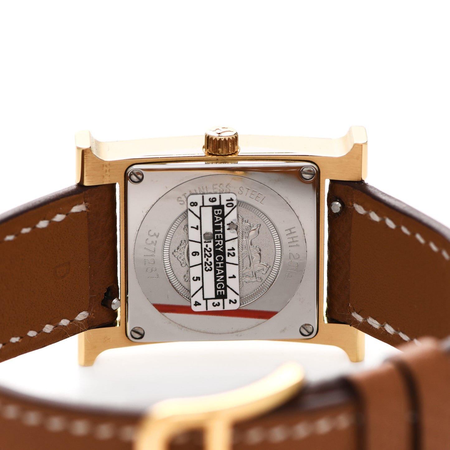 Stainless Steel Epsom 21mm Heure H Hour Quartz Watch Gold