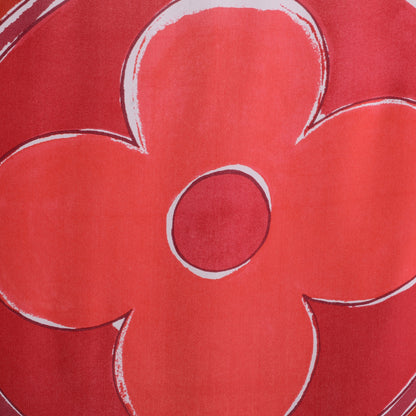 Louis Vuitton Silk Fleur Scarf Red 1 of 8