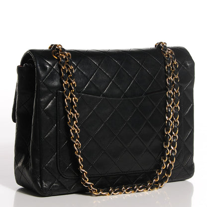 Chanel Lambskin Quilted Medium Double Flap Black 3 of 9