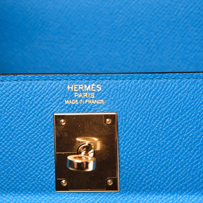 Hermes Epsom Kelly Sellier 32 Bleu Zanzibar 6 of 8
