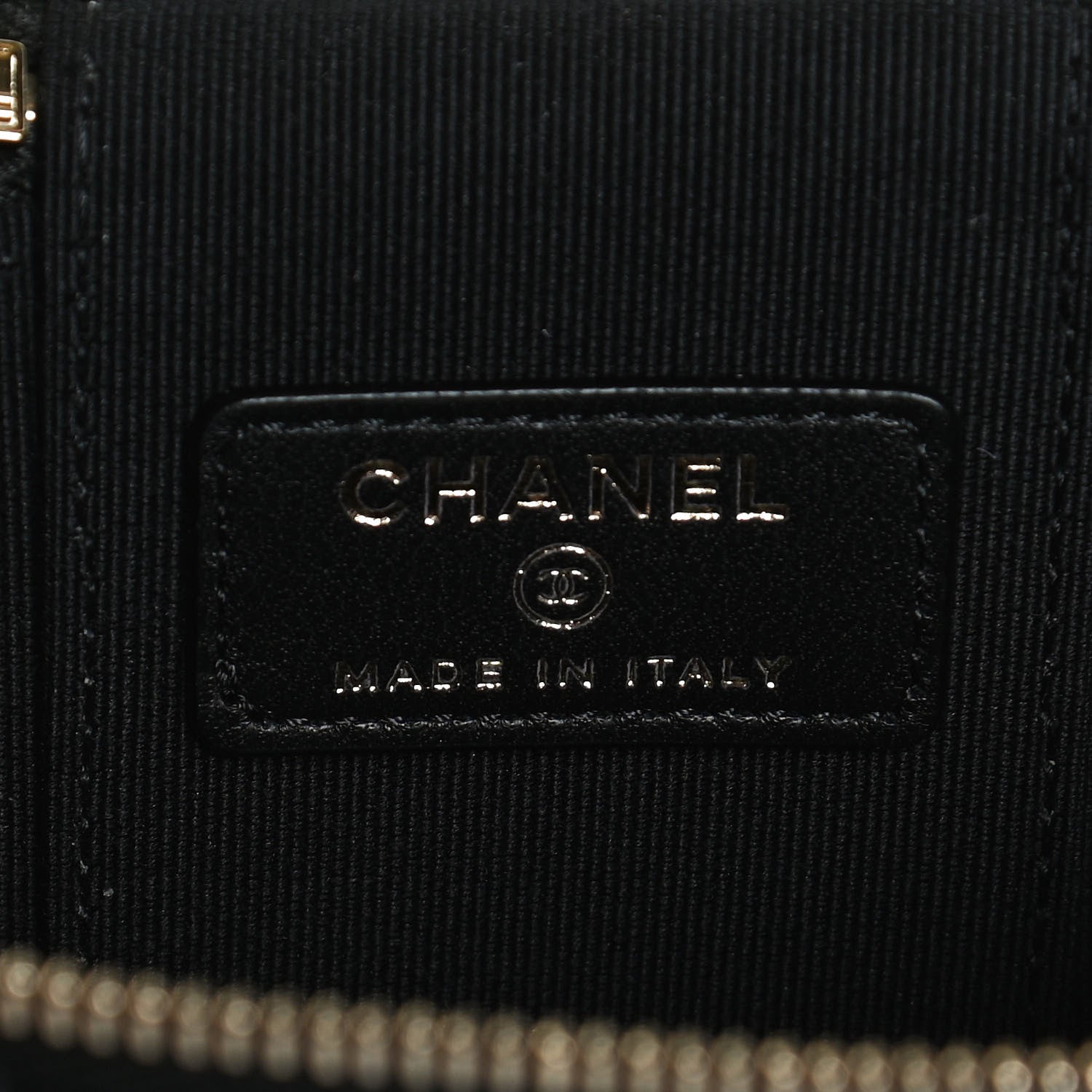 Chanel Lambskin Quilted Top Handle Mini Vanity Case With Chain Black 6 of 12