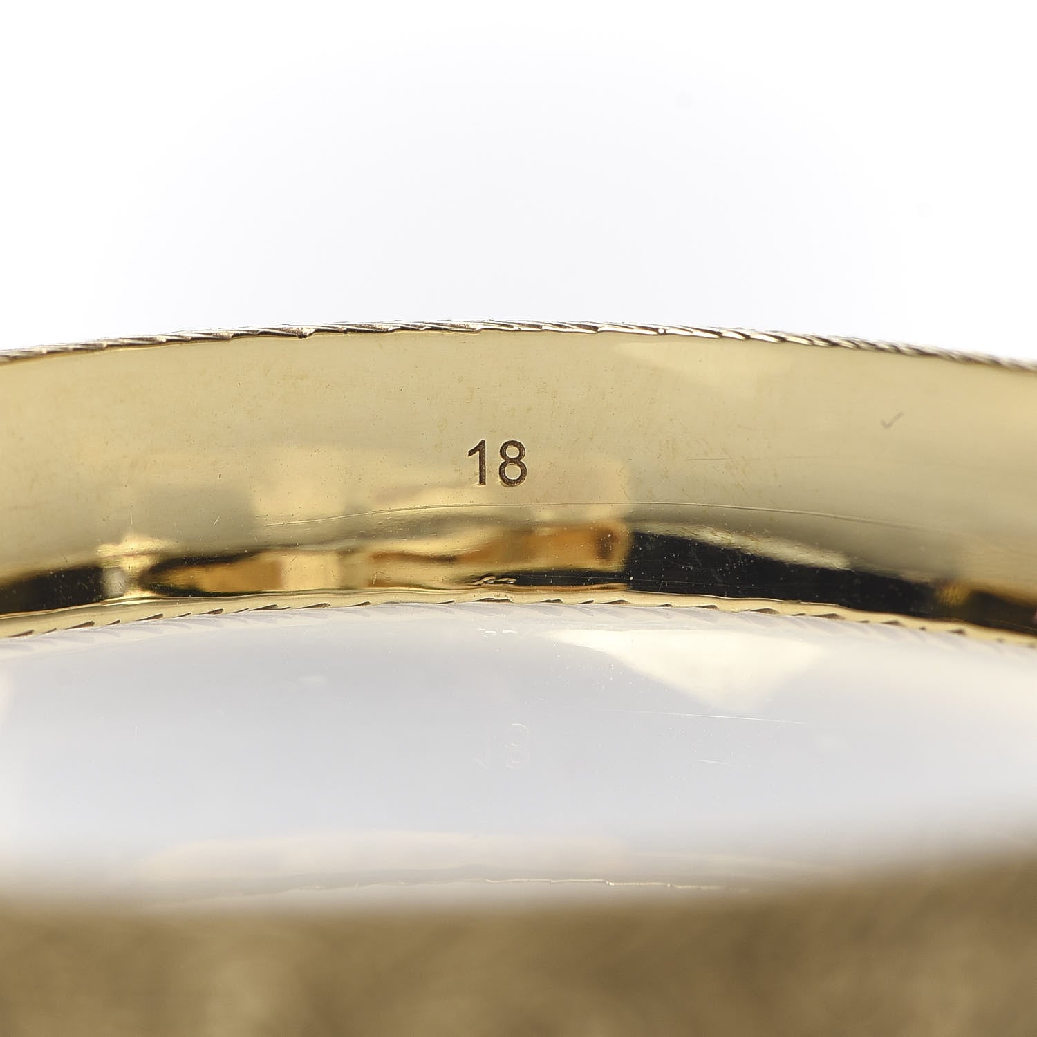 Gucci 18K Yellow Gold Interlocking G Cuff Bracelet 5 of 6