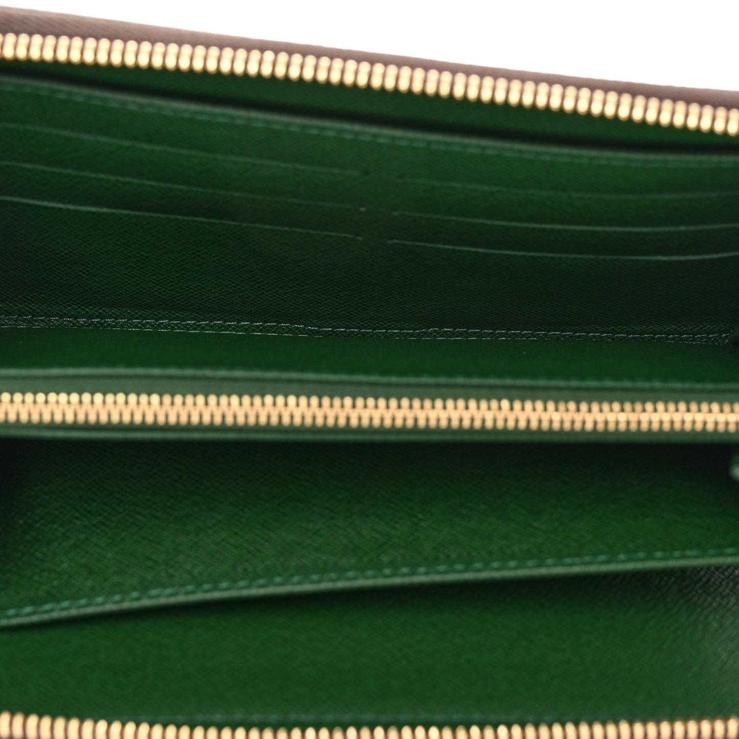 Monogram Groom Zippy Organizer Wallet Green