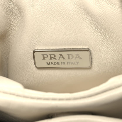 Prada Nappa Soft Padded Small Double Handled Shoulder Bag White 6 of 11