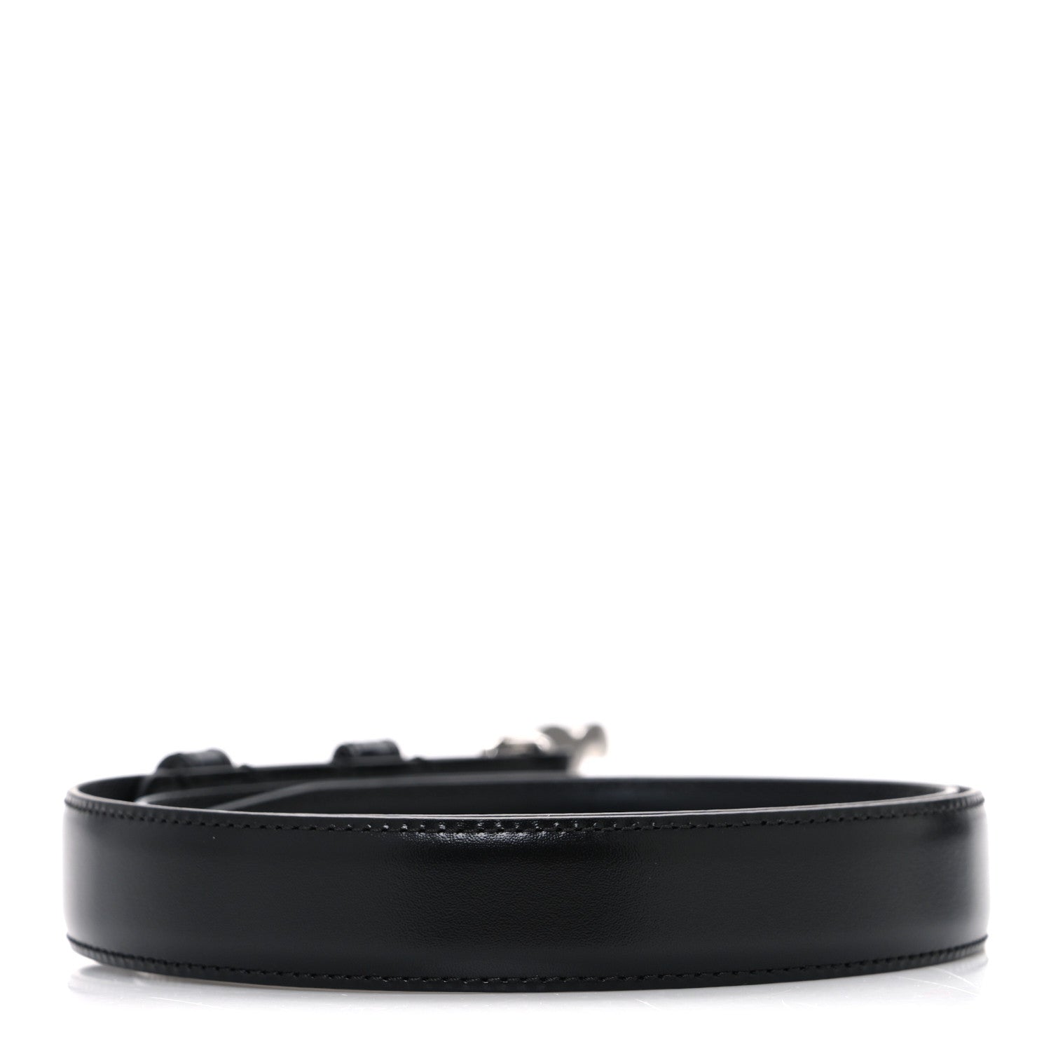 Celine Box Calfskin Medium 25mm Triomphe Belt 80 32 Black 2 of 6