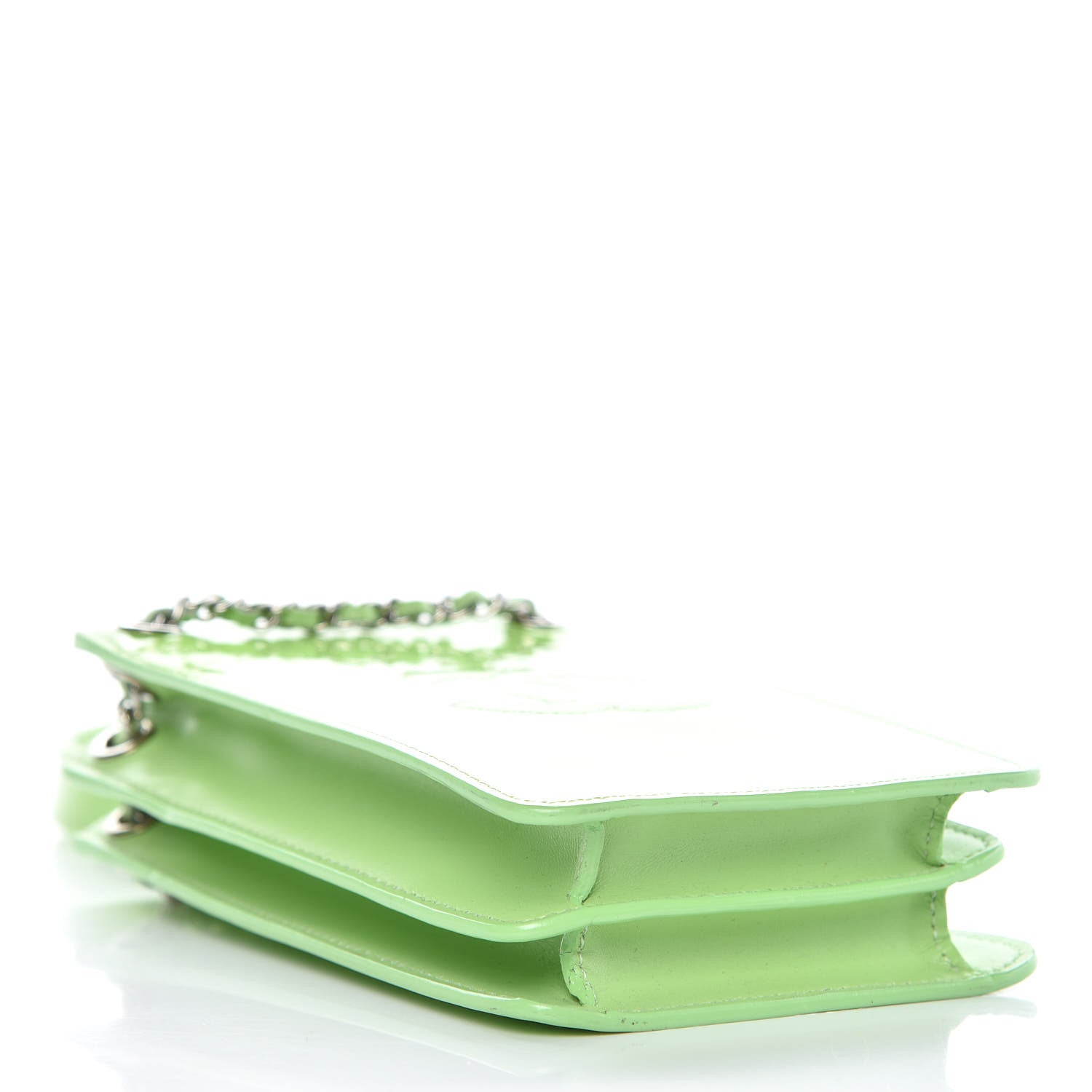 Chanel Patent Crossbody CC Phone Holder Light Green 4 of 10