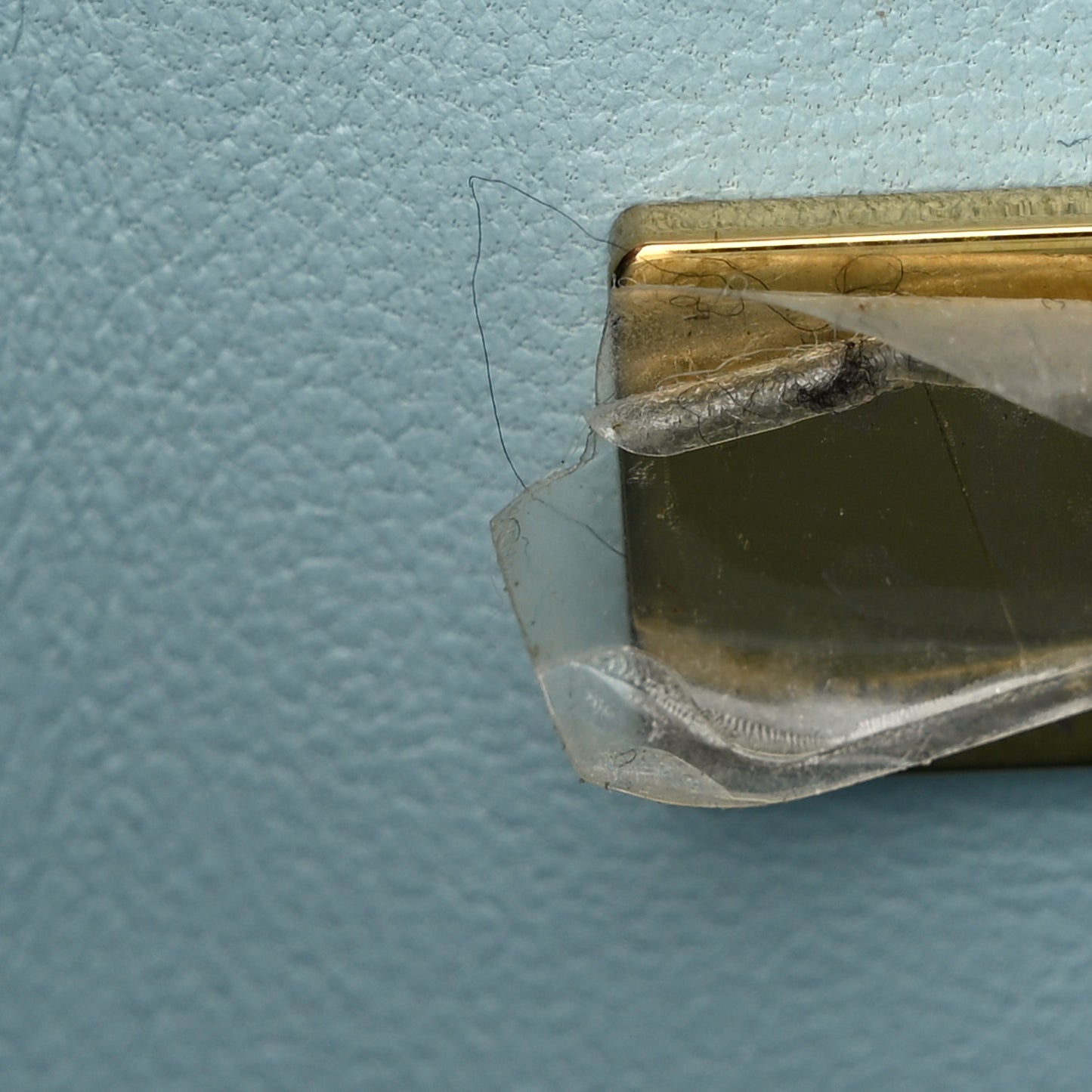 Caviar Quilted Small Double Flap Light Blue