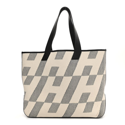 Hermes Swift H Canvas Cabas H En Biais 40 Black Ecru 1 of 9