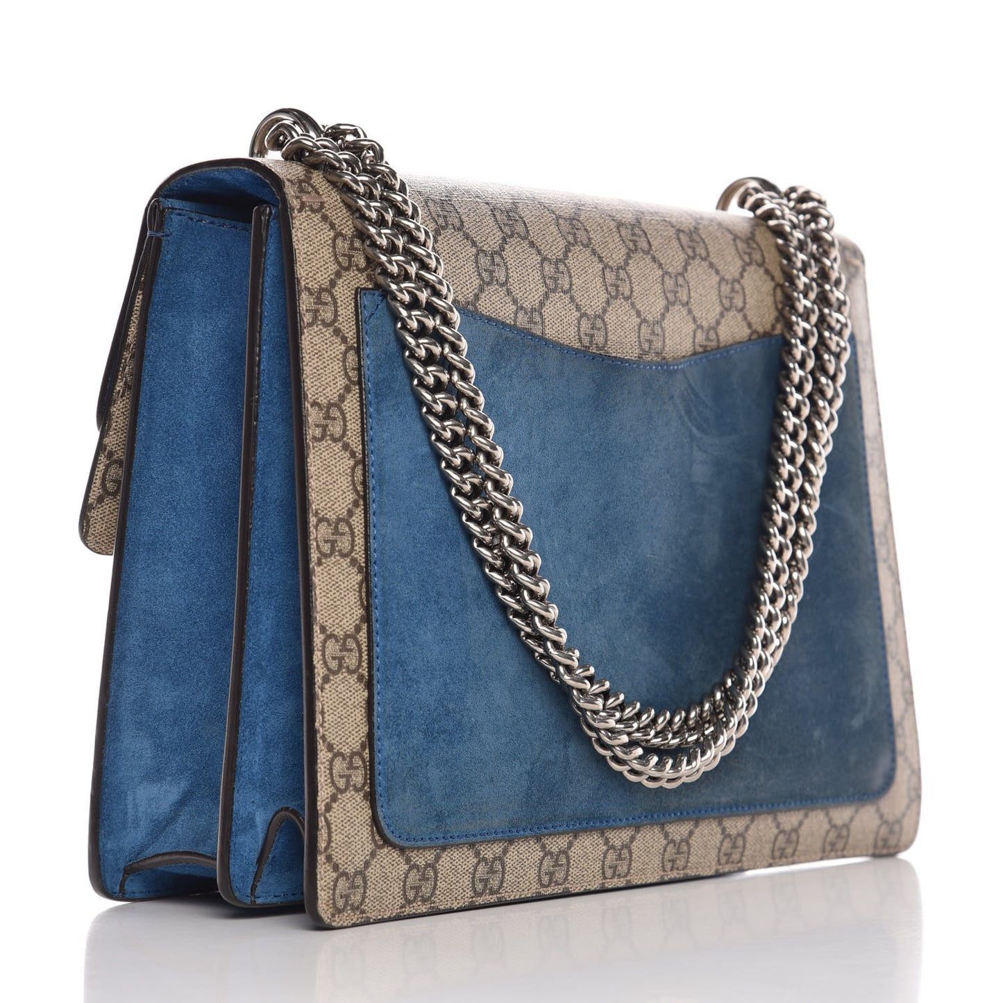 GG Supreme Monogram Medium Dionysus Shoulder Bag Blue