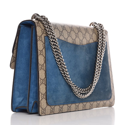 Gucci GG Supreme Monogram Medium Dionysus Shoulder Bag Blue 4 of 13