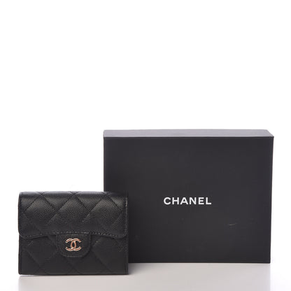 Chanel Caviar Quilted Flap Card Holder Wallet Black 9 of 9