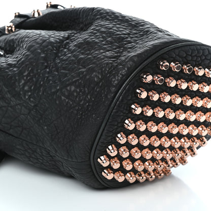 Alexander Wang Pebbled Lambskin Diego Bucket Black Rose Gold Hardware 8 of 9
