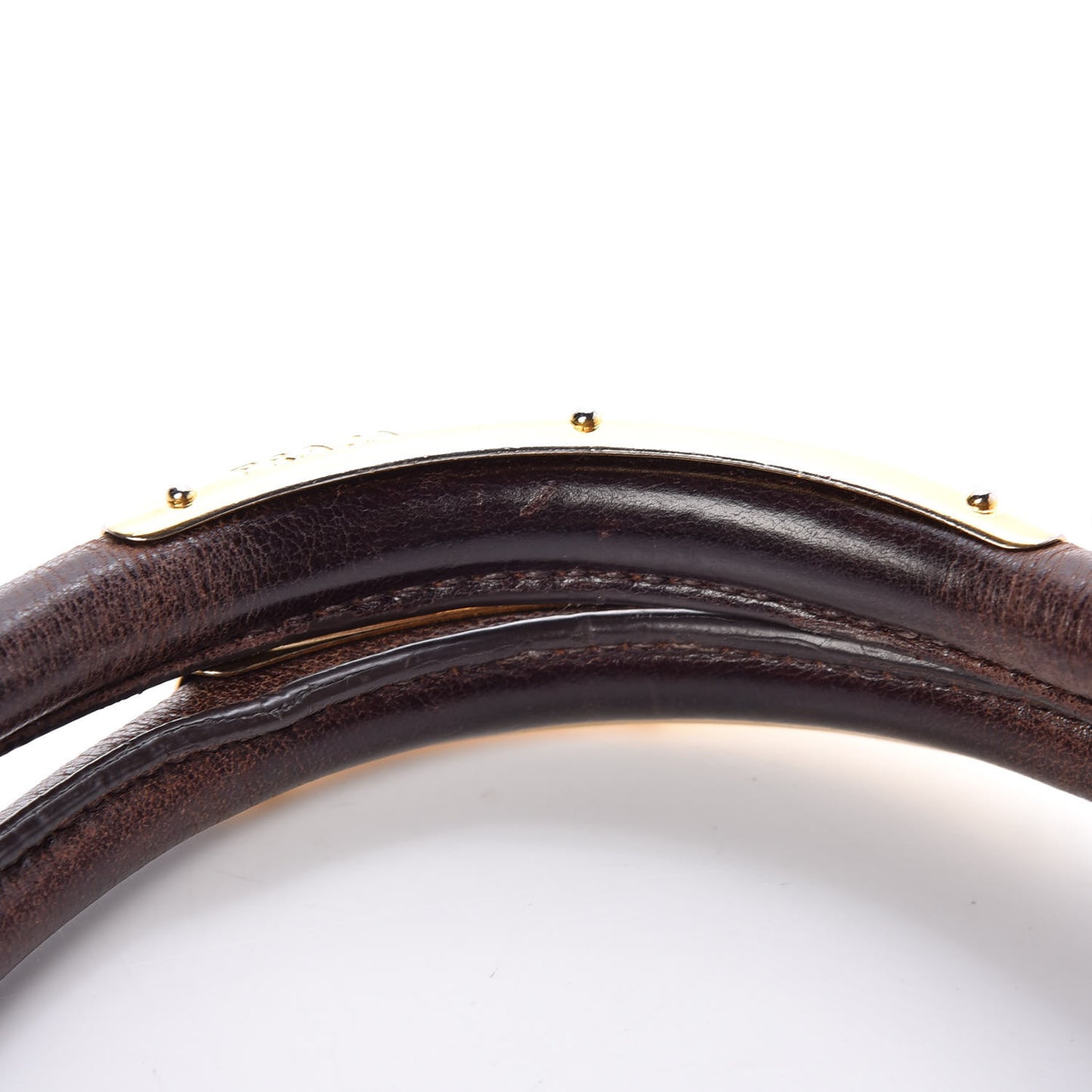 Vitello Shine Shopping Satchel Brown