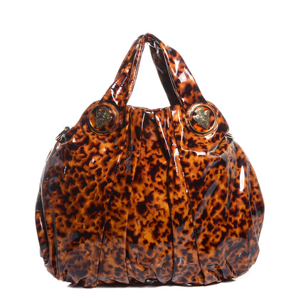 Gucci Patent Tortoise Shell Medium Hysteria Top Handle Bag 1 of 9
