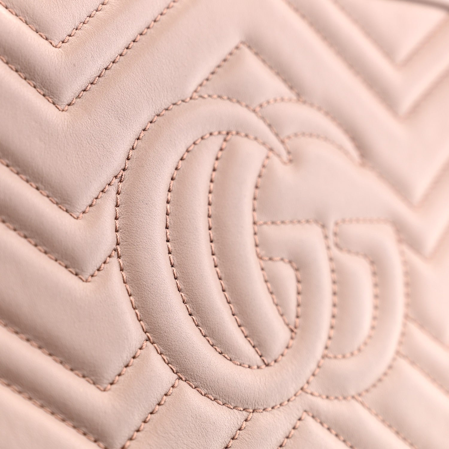 Gucci Calfskin Matelasse Small GG Marmont Chain Shoulder Bag Porcelain Rose 12 of 13