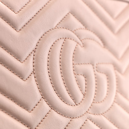 Gucci Calfskin Matelasse Small GG Marmont Chain Shoulder Bag Porcelain Rose 12 of 13