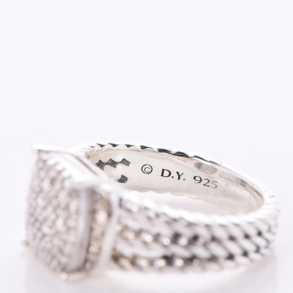 David Yurman Sterling Silver Diamond 10mm Petite Wheaton Ring 49 5 5 of 5
