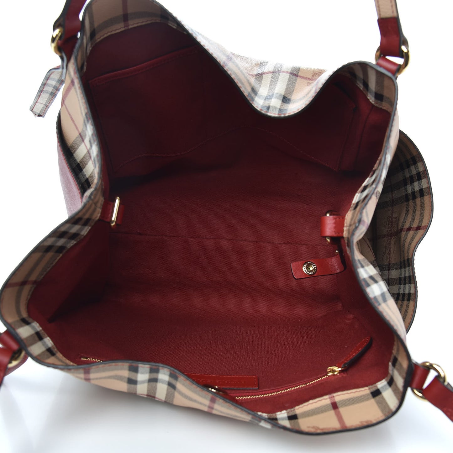 Haymarket Check Small Canterbury Tote Military Red