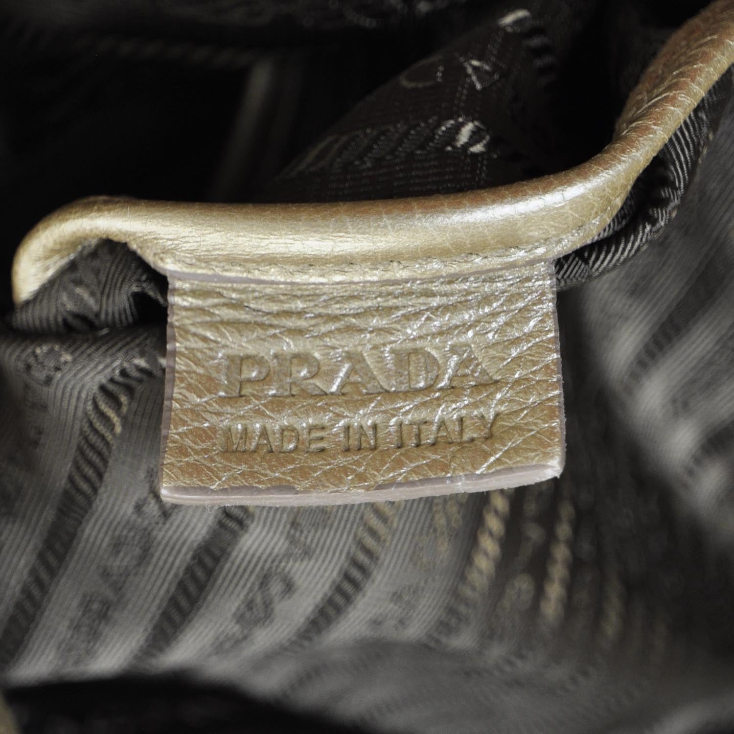 Prada Vitello Daino Tote Blond Mordore 8 of 9