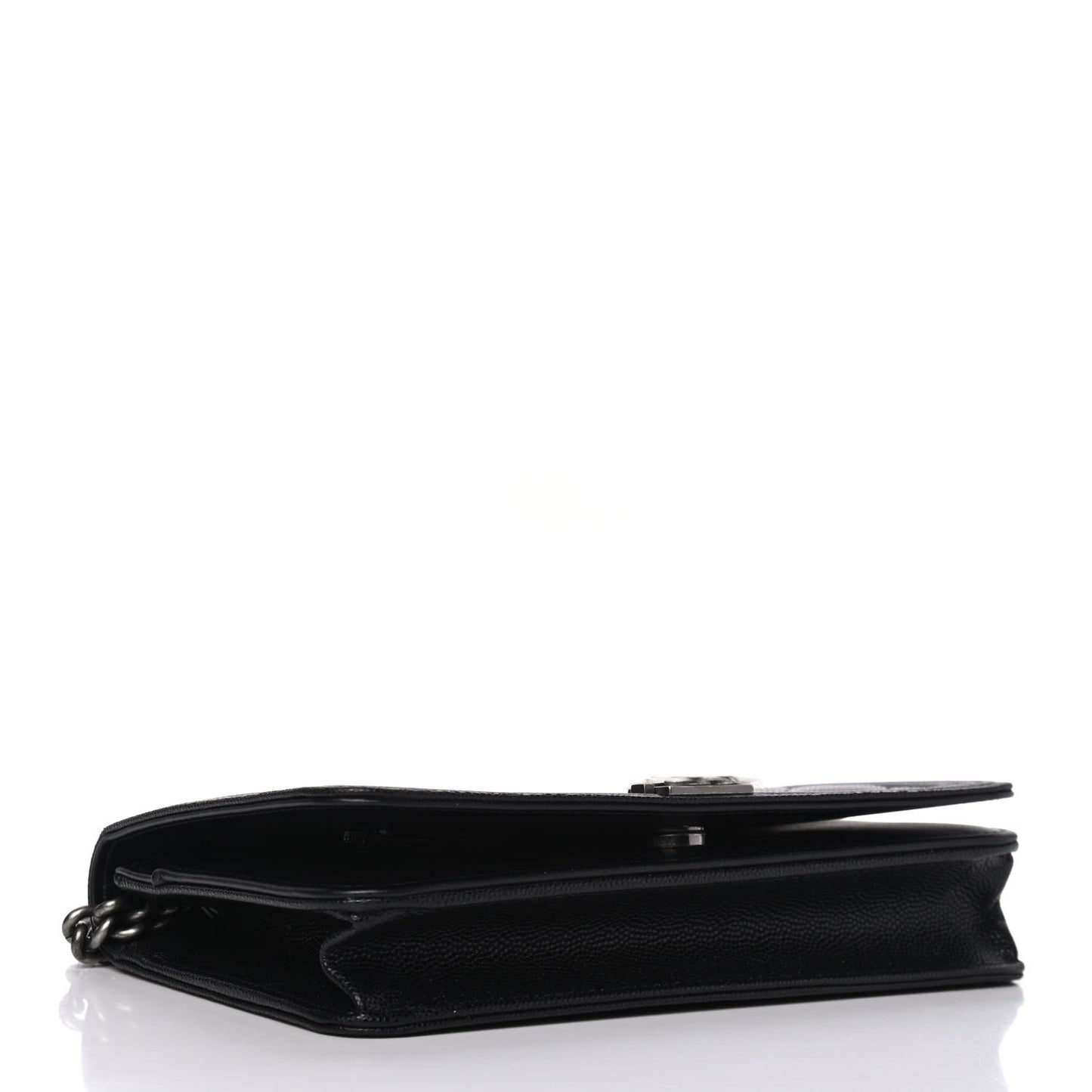 Caviar Quilted Boy Wallet On Chain WOC Black