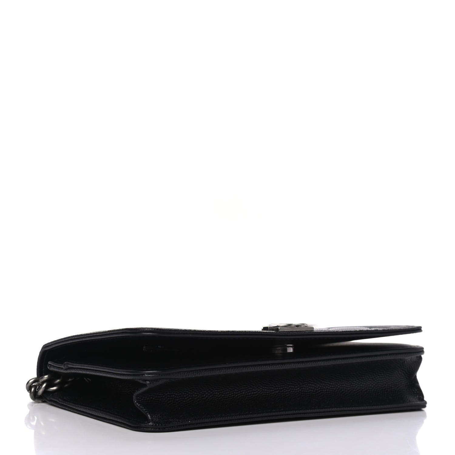 Chanel Caviar Quilted Boy Wallet On Chain WOC Black 3 of 4