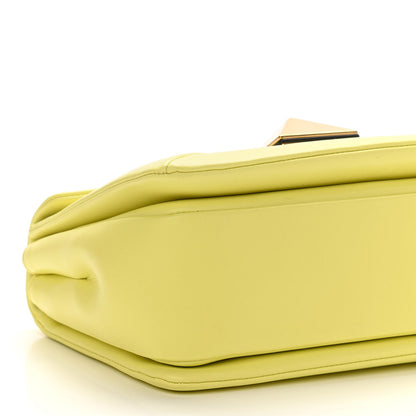 Valentino Garavani Nappa One Stud Chain Clutch Pale Yellow 9 of 10