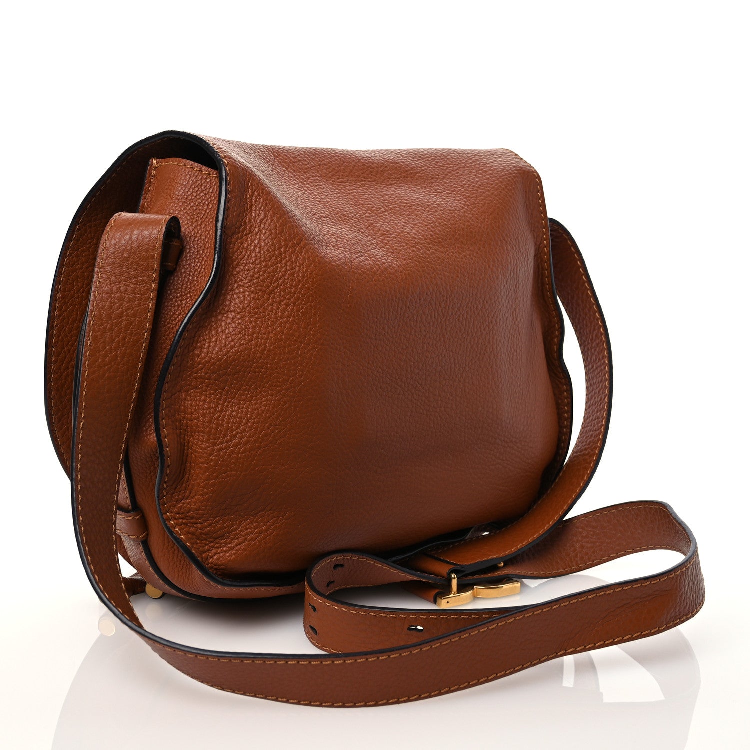 Chloe Calfskin Medium Marcie Round Crossbody Bag Tan 3 of 12