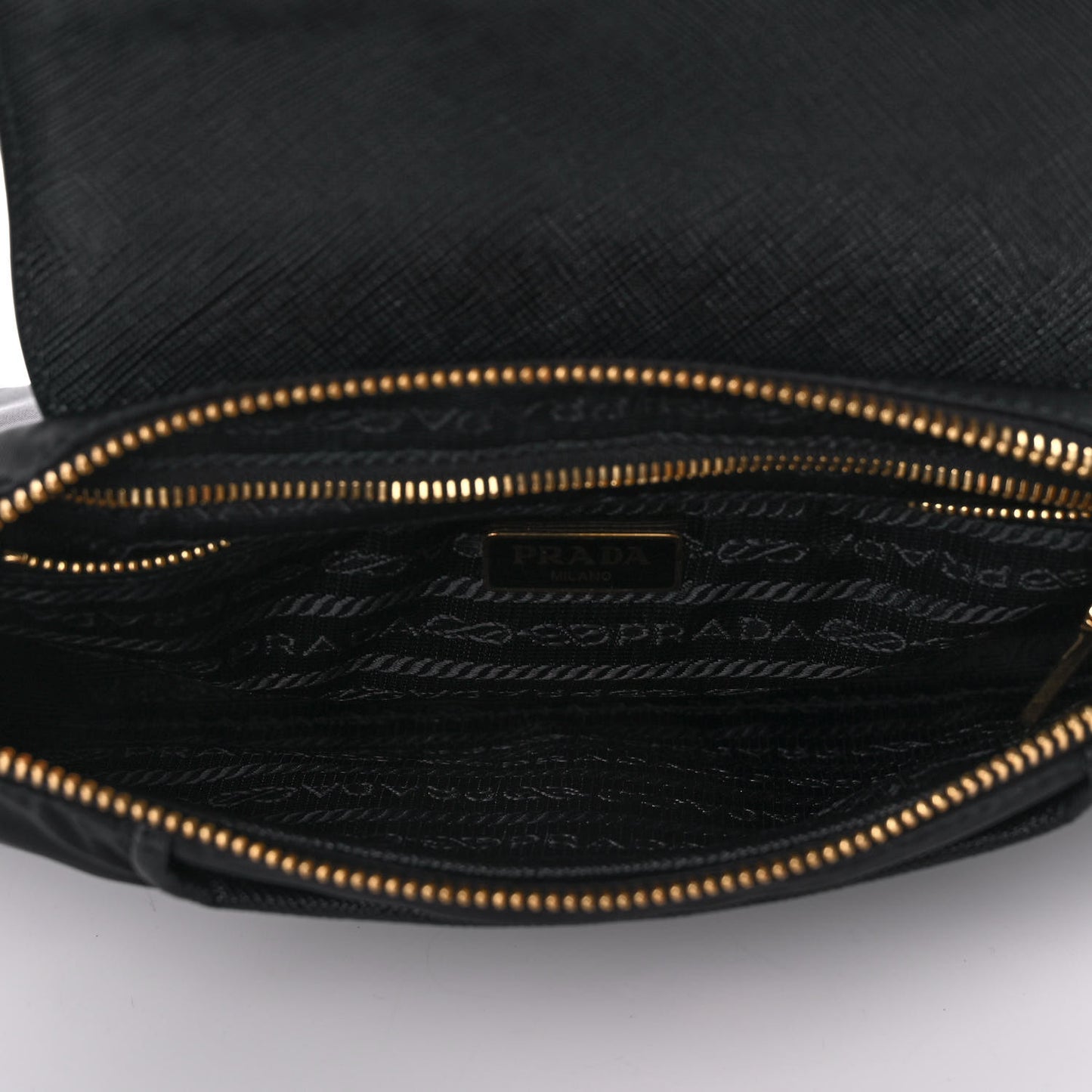 Tessuto Nylon Saffiano Crossbody Bag Black