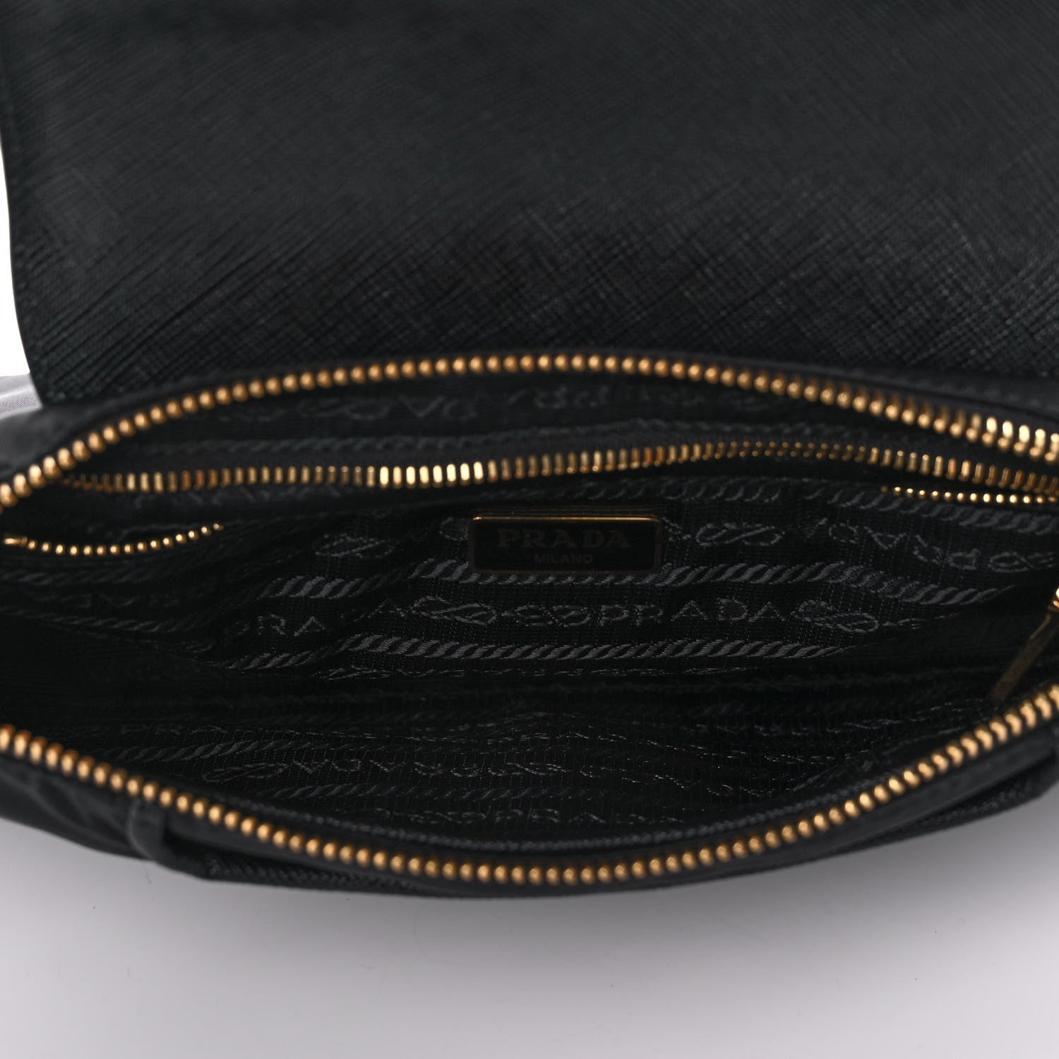 Prada Tessuto Nylon Saffiano Crossbody Bag Black 5 of 10