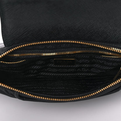 Prada Tessuto Nylon Saffiano Crossbody Bag Black 5 of 10