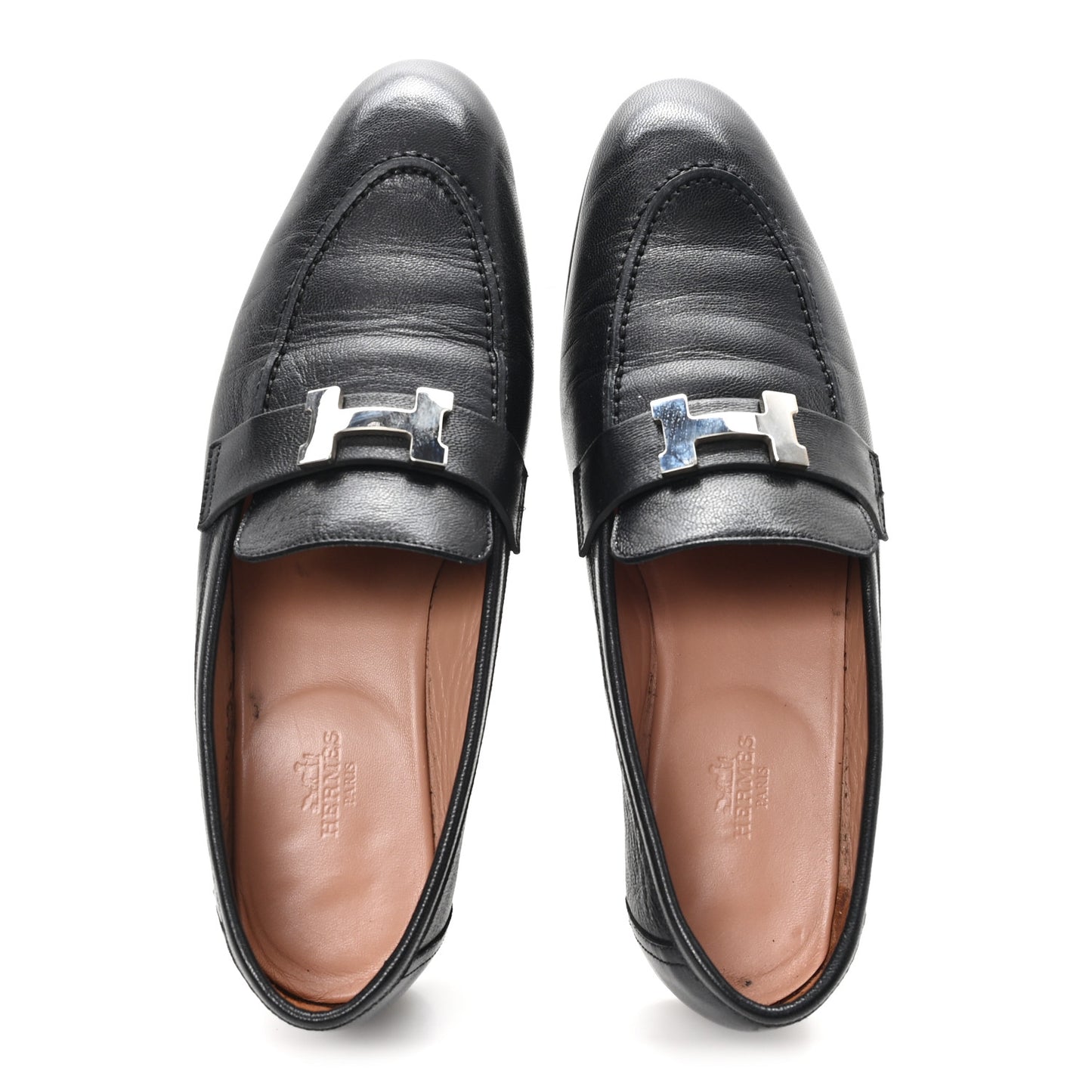 Goatskin Womens Paris Loafers 40 Black