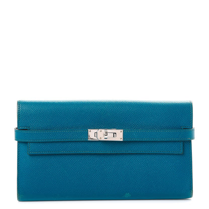 Hermes Epsom Kelly Longue Wallet Bleu Izmir 1 of 16