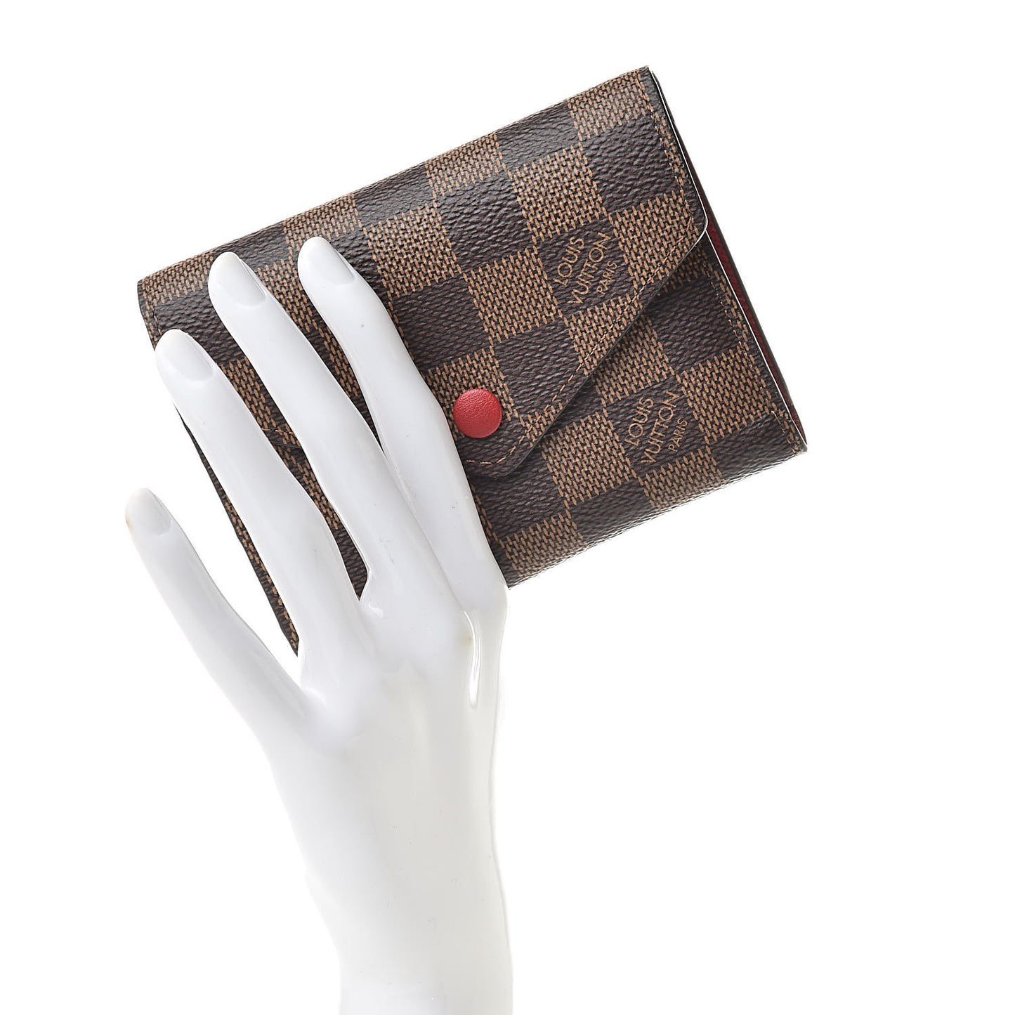 Damier Ebene Victorine Wallet Cherry