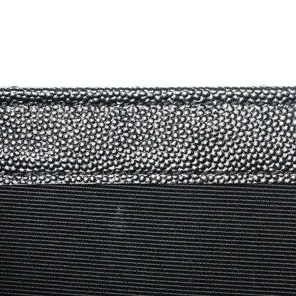 Saint Laurent Grain De Poudre Matelasse Chevron Large Monogram Satchel Black 15 of 17