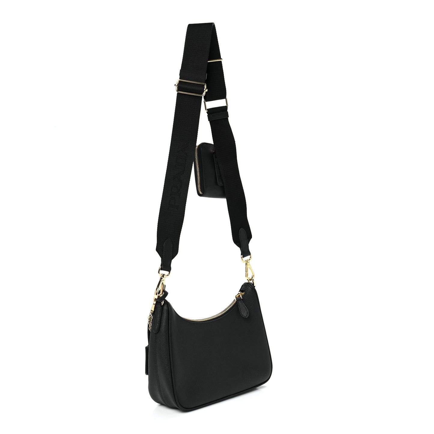 Saffiano Lux Re-Edition 2005 Shoulder Bag Black