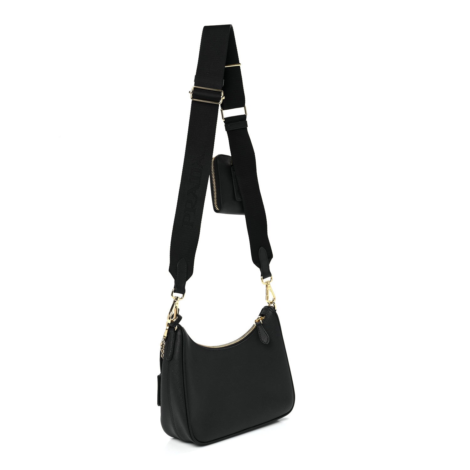 Prada Saffiano Lux Re-Edition 2005 Shoulder Bag Black 3 of 11
