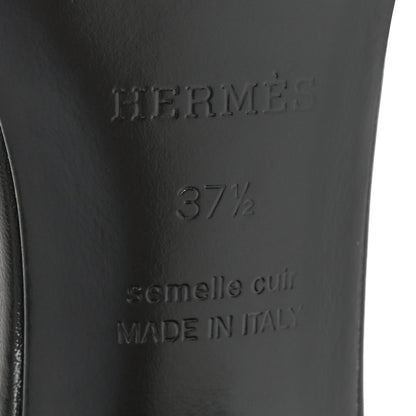 Hermes Calfskin Gigi 50 Sandals 37.5 Black 7 of 11