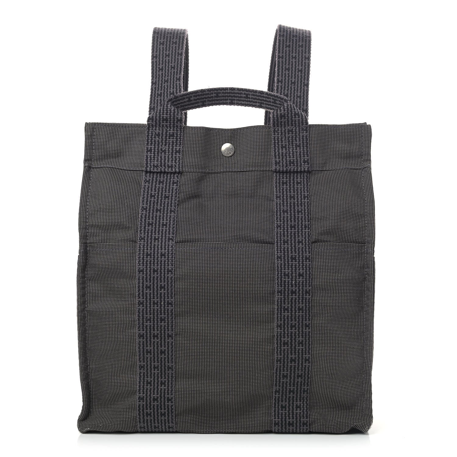 Hermes Canvas Herline Backpack Grey 1 of 8