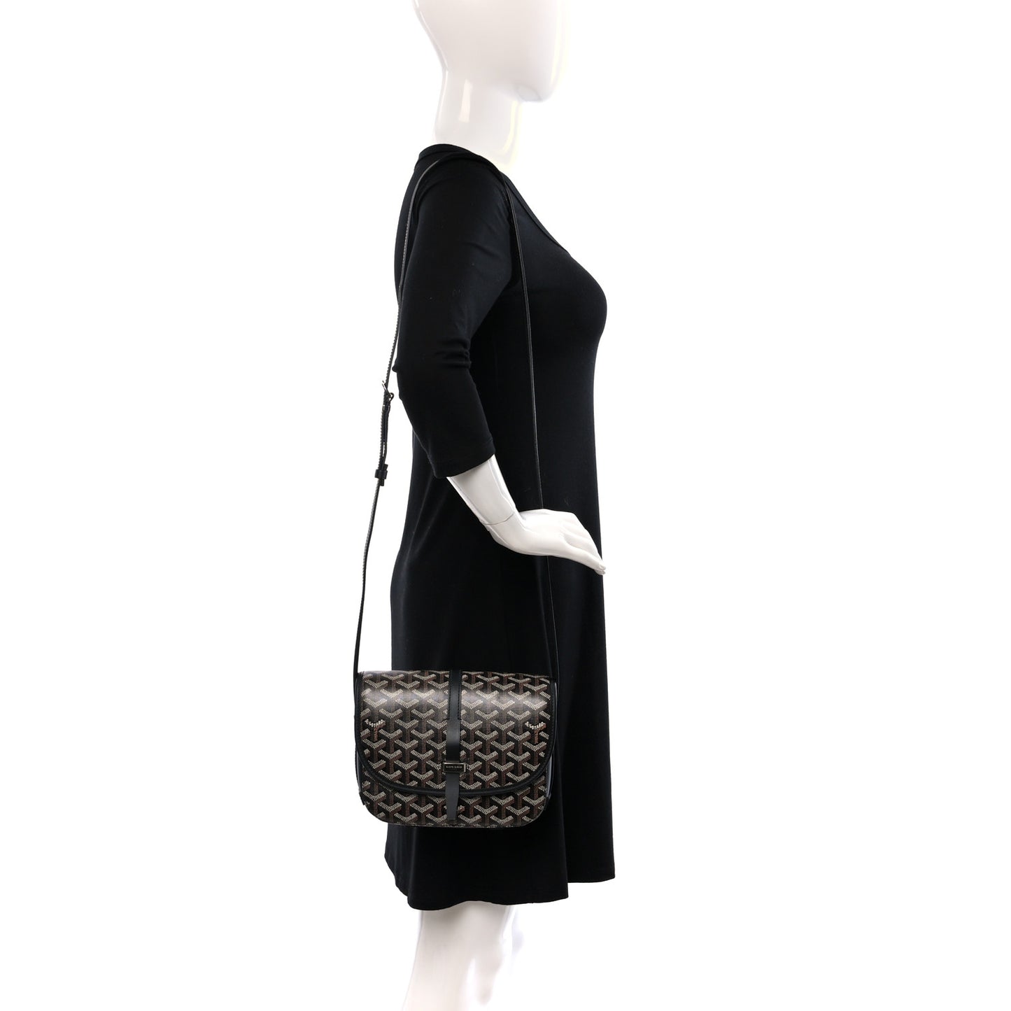 Goyardine Belvedere II PM Messenger Bag Black