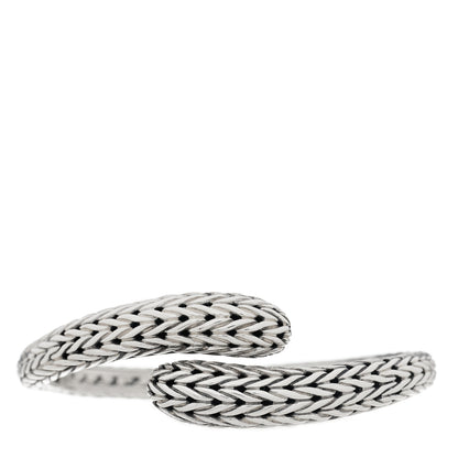 John Hardy Sterling Silver Classic Chain Small Bypass Kick Cuff Bracelet 1 of 3