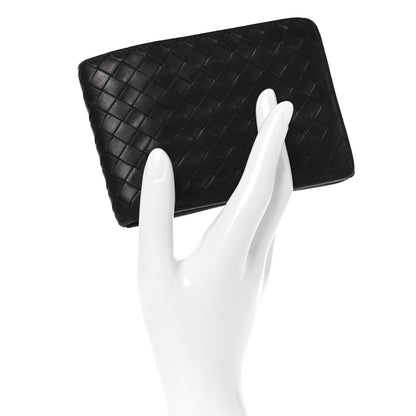 Bottega Veneta Nappa Maxi Intrecciato Bi-Fold Wallet Black 2 of 10
