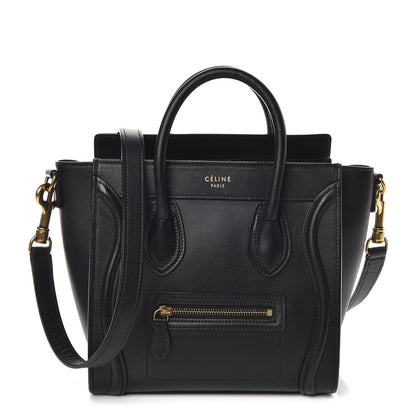 Celine Smooth Calfskin Nano Luggage Black 1 of 9