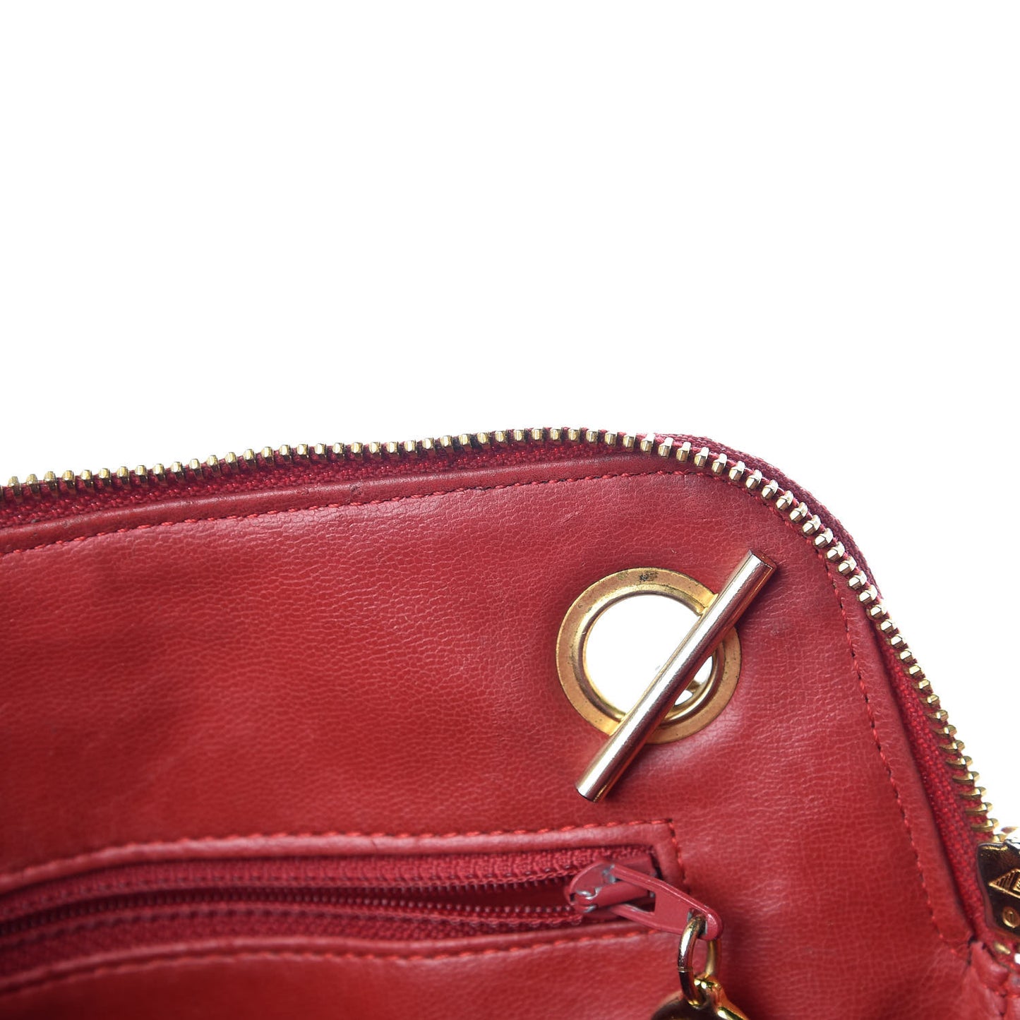 Lambskin Quilted Shoulder Bag Red