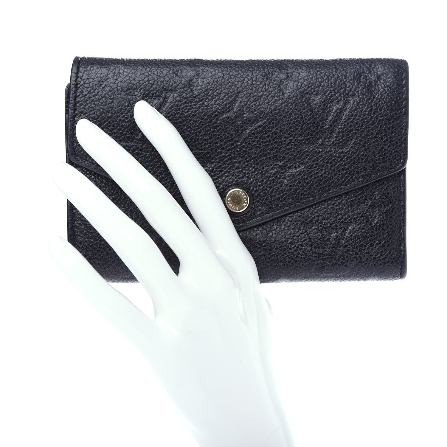Louis Vuitton Empreinte Compact Curieuse Wallet Black 2 of 7